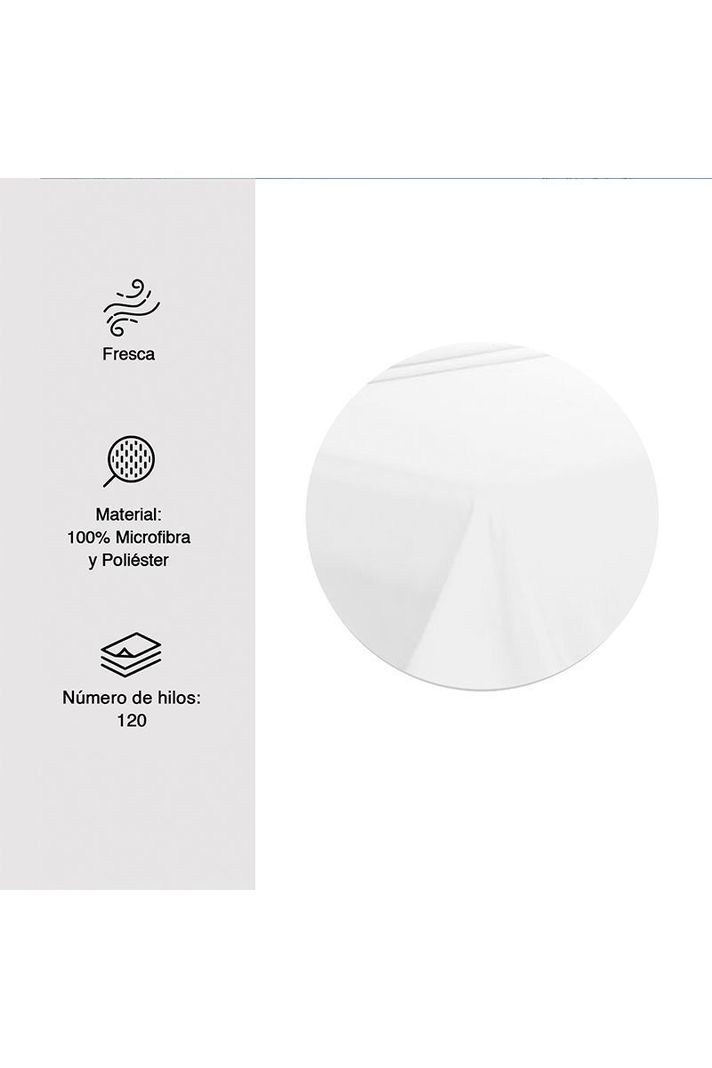 Juego de Sábanas de Microfibra Monaco King Blanco-2