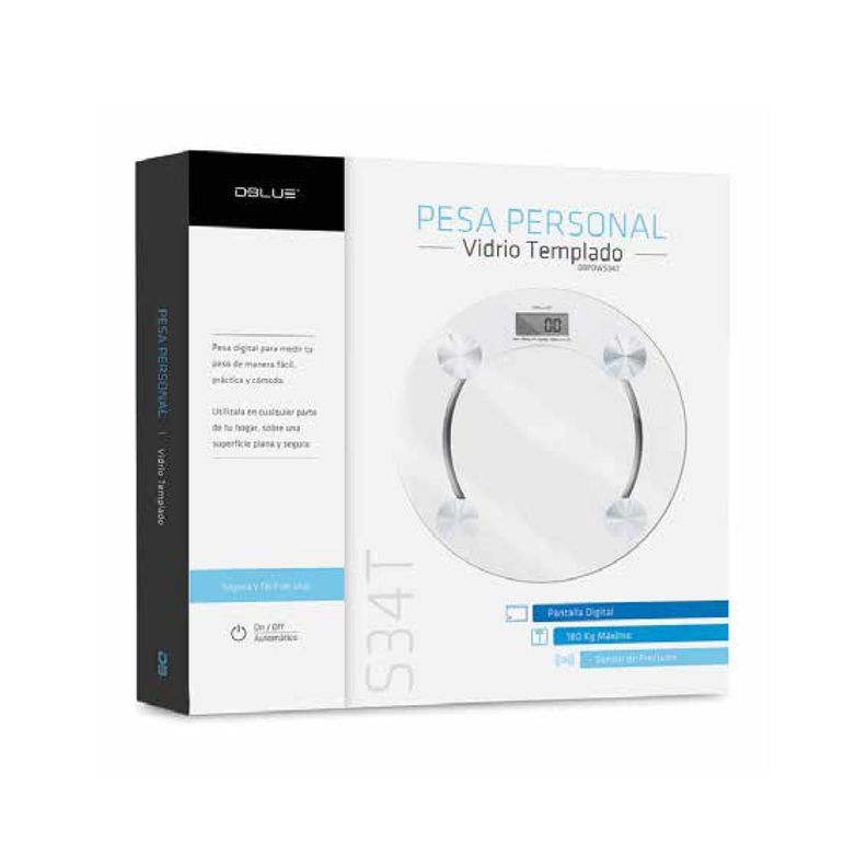Pesa Balanza Digital de Baño 180kg Redonda Dblue-1