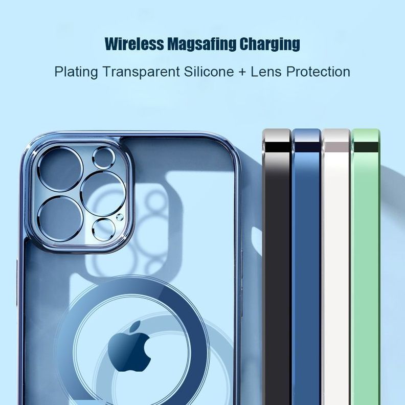 Carcasa Transparente Magsafe iPhone 13 Pro / Verde-1