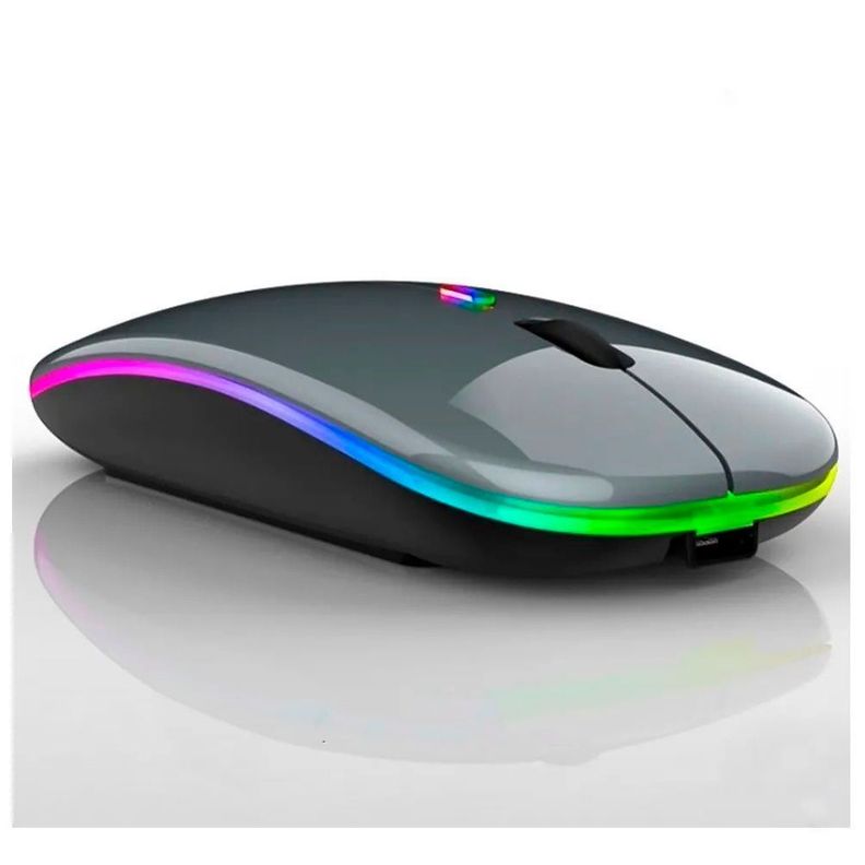 Mouse Silent 2.4g Inalámbrico Recargable Para Mac O Windows  (gris)-0