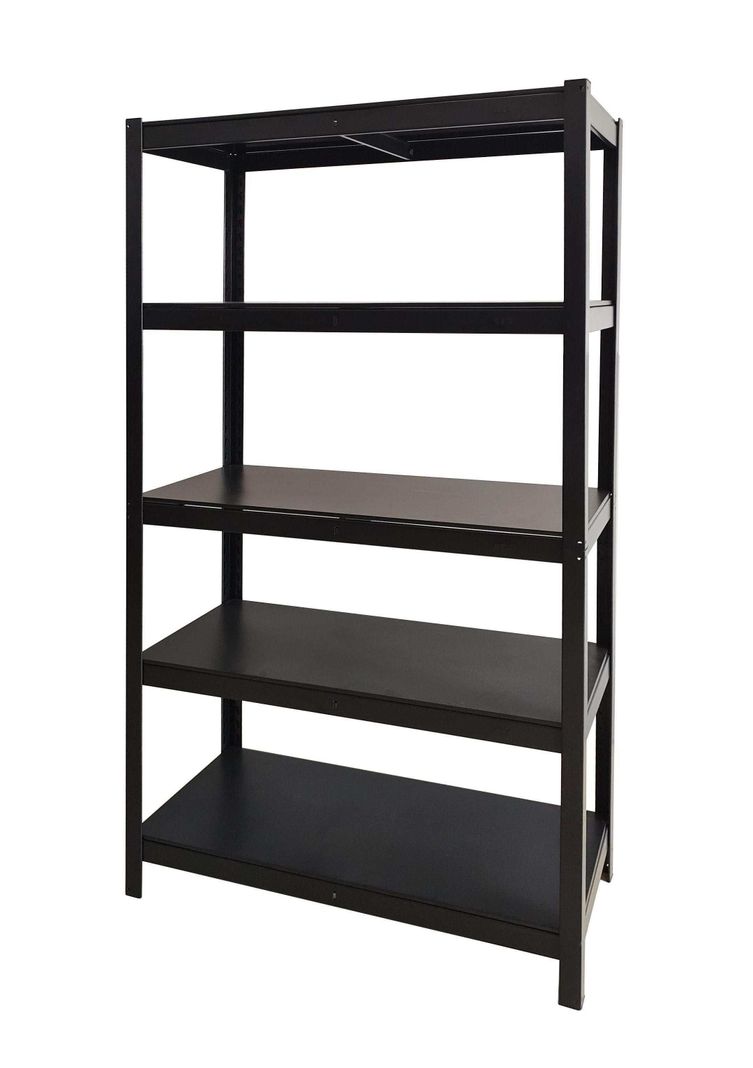 Estante Metálico 183x90x40 Negro bandeja metálica-0