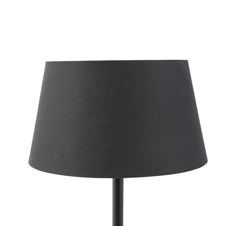 Lámpara de Mesa "Leonor" Con Pantalla E-27 Negro-1