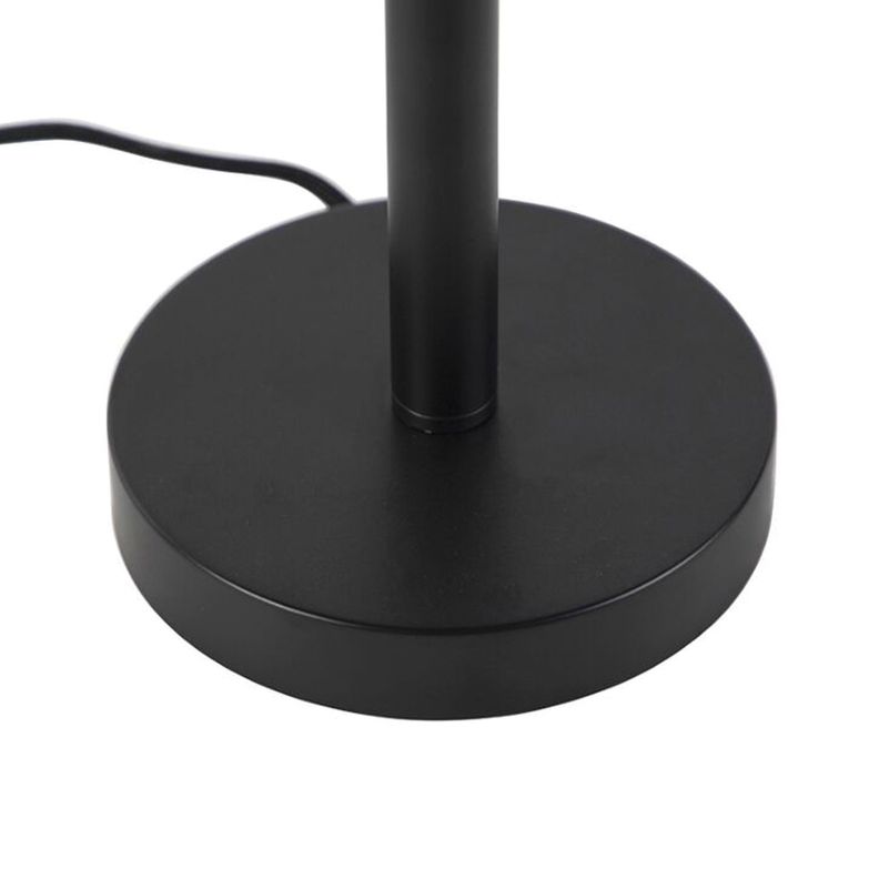 Lámpara de Mesa "Leonor" Con Pantalla E-27 Negro-3