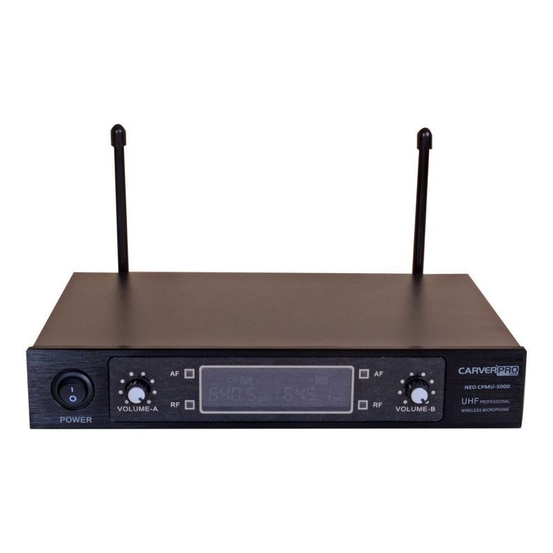 MICROFONO INALAMBRICO DE MANO DOBLE UHF/FQ CARVERPRO -1