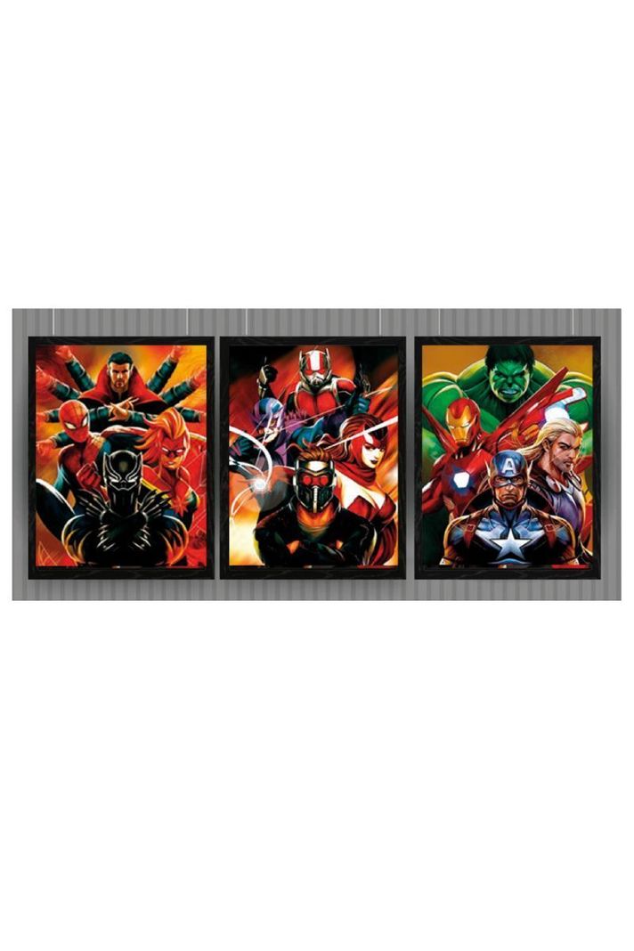 Avengers Cuadro 3D Efecto Lenticular 3 imagenes en 1-0