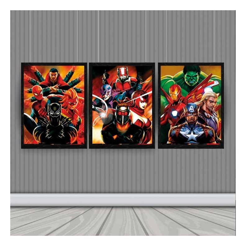 Avengers Cuadro 3D Efecto Lenticular 3 imagenes en 1-1