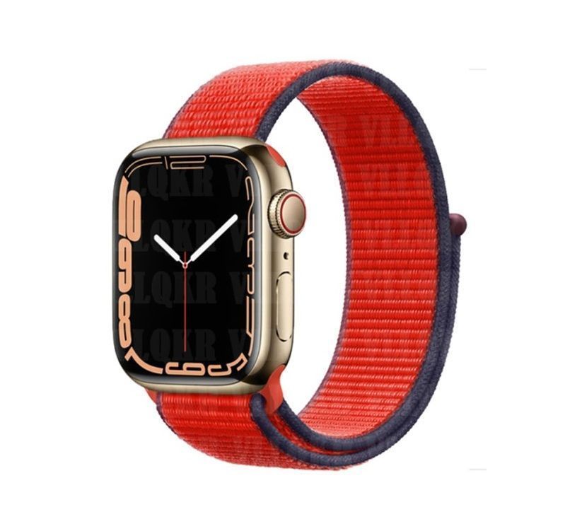 Correa Nylon Compatible Iwatch Apple Watch Rojo 42-44-45MM-0