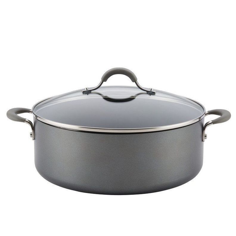 Olla 7 L Con Tapa Vidrio Aluminio Anodizado Circulon-0