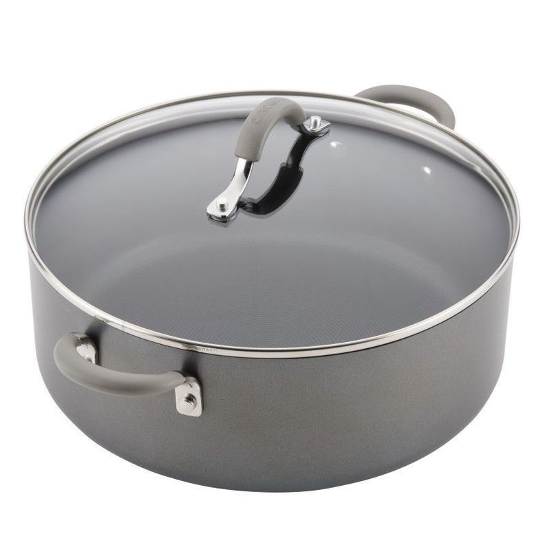 Olla 7 L Con Tapa Vidrio Aluminio Anodizado Circulon-1