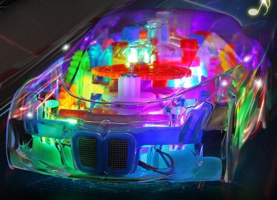 Auto transparente de Engranaje con Luz y Sonido-4