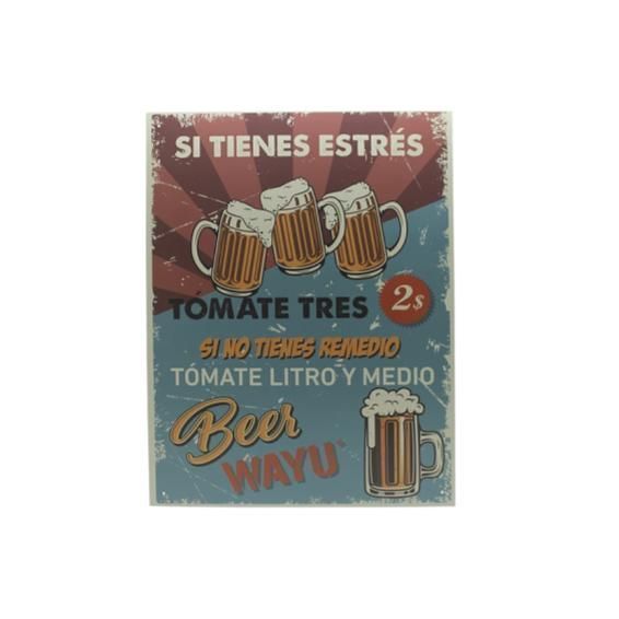 CUADRO DECO BEER  40*30CM WAYU -0