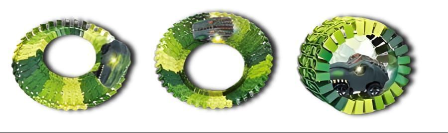 Pista De Dinosaurio 147 pcs Flexible Con Auto Dinosaurio -3