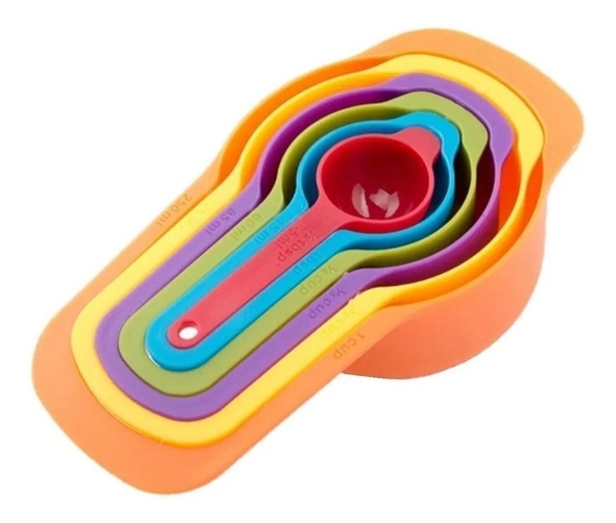 6 Cucharas Medidoras Cocina Repostería Medida Tazas-0