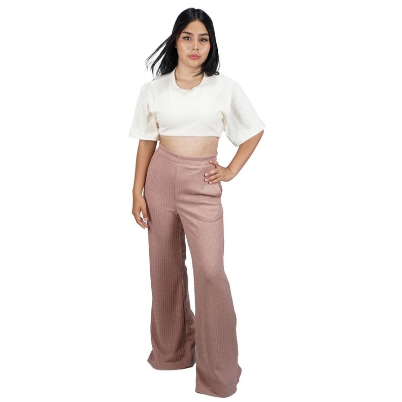 Pantalón Palazzo tiro alto mujer-0