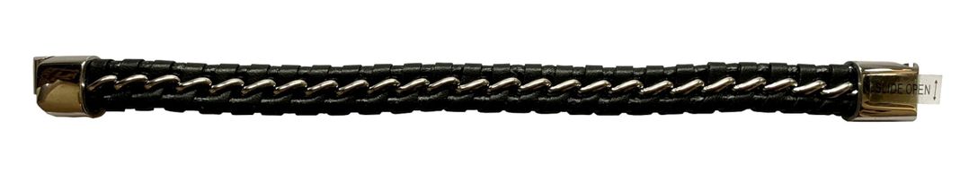 Pulsera de EcoCuero trenzada con cadena Hard Rock-1