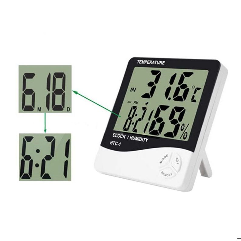 Reloj digital Dblue Termohigrometro Humedad-3