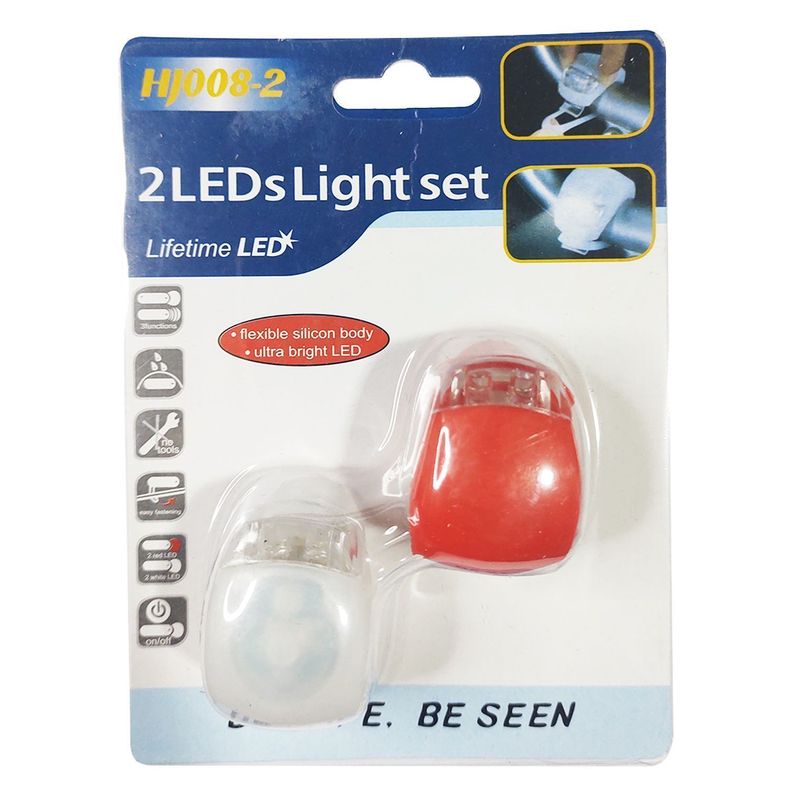 Pack 2 Luces Led Bicicleta Silicona-4
