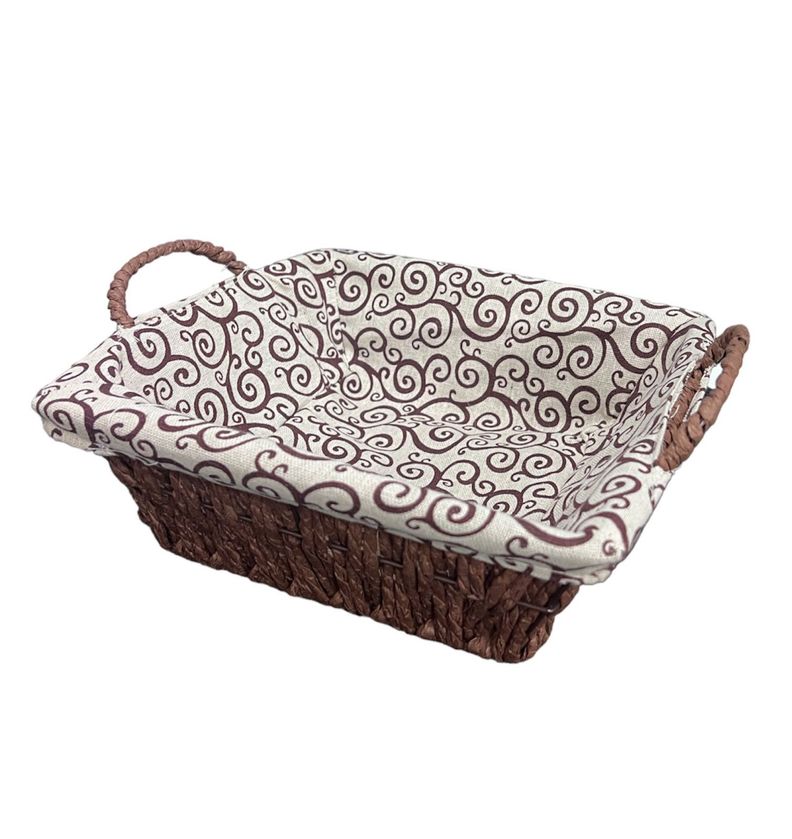 Cesta Panera Tejida Cesta De Pan Cuadrada 23x8cm D-0