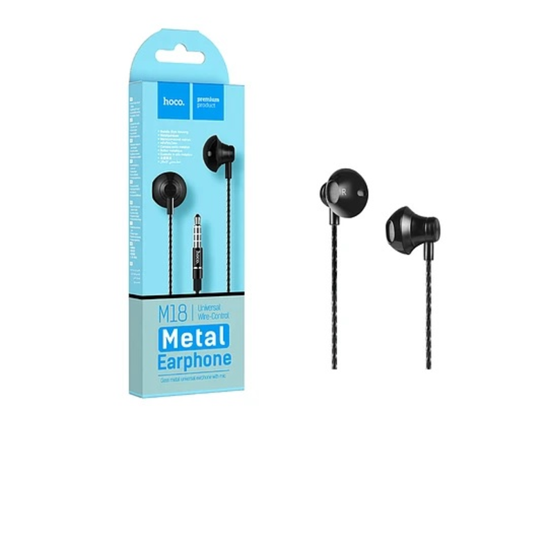 Audifono Hoco M18 Metal Negro-1