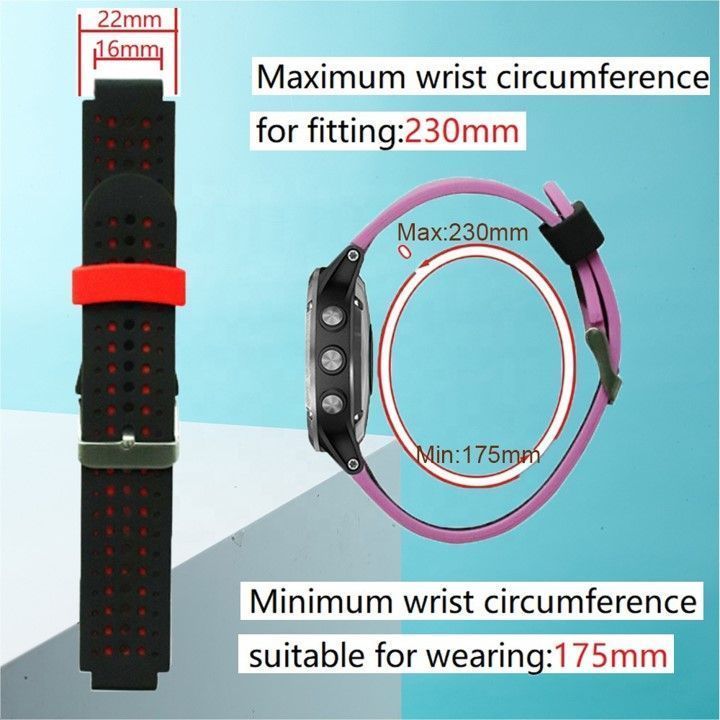 Correa Compatible Garmin Forerunner 230-235-630-220-620 Rojo-2