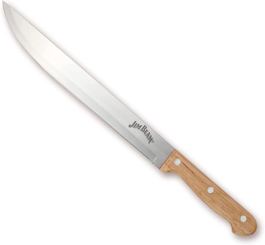 Set Tabla Madera Con Cuchillo Y Tenedor Parrillero Jim Beam-2