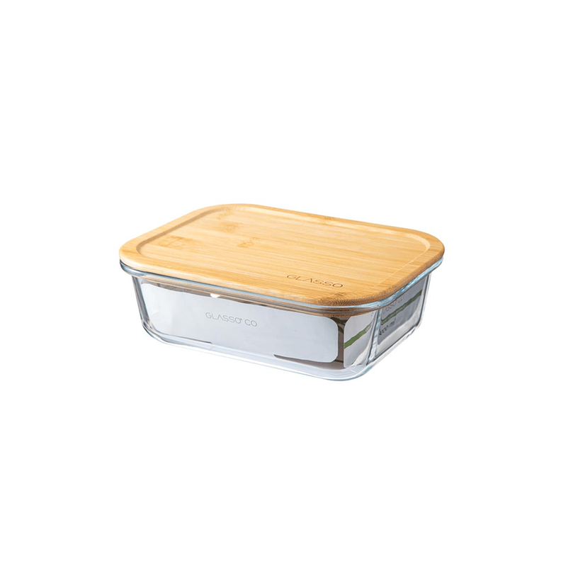 Envase Hermetico Vidrio Tapa Eco Bamboo Glasso 400ml-1