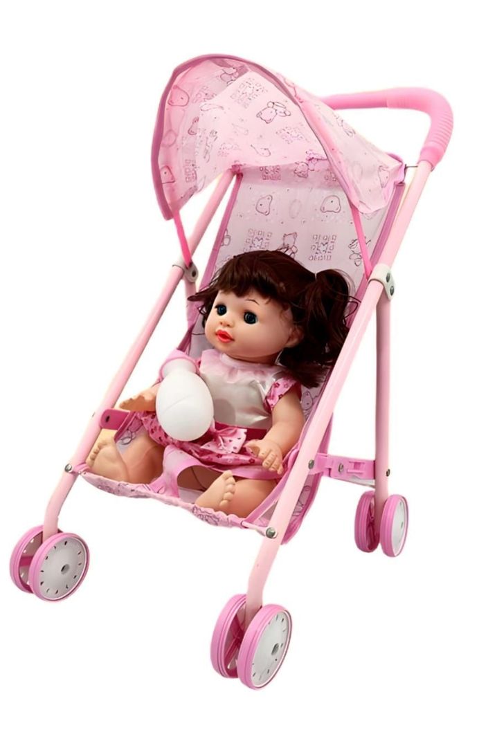 Coche Metálico De Juguete Con Muñeca Incluida-0
