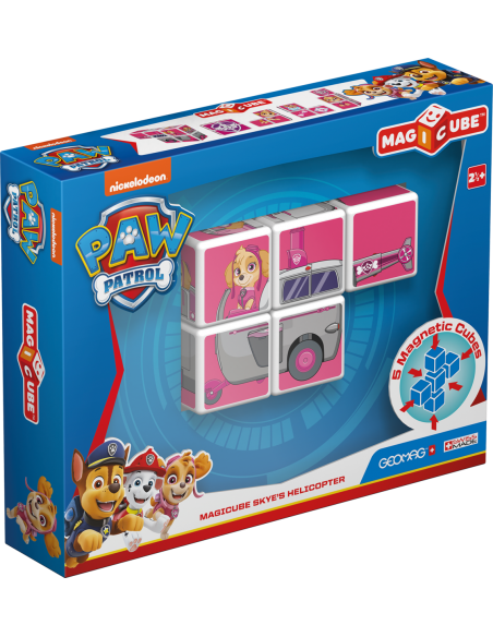 Cubos Magnéticos Paw Patrol-Helicoptero Skye 5U-0