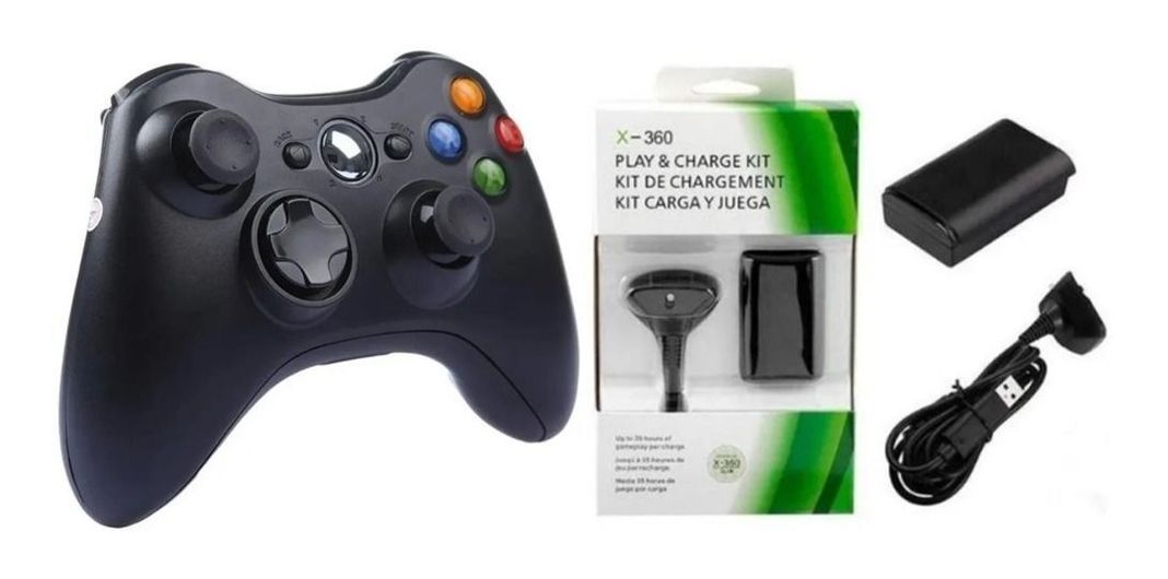 Joystick Mando Xbox 360 Inalambrico + Kit 3800mah-0