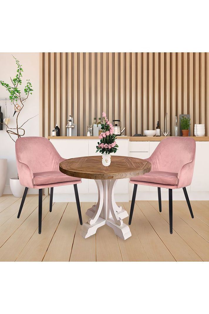 Pack 2 Sillas Comedor Ingrid Rosado-5