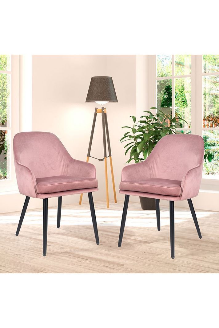 Pack 2 Sillas Comedor Ingrid Rosado-1