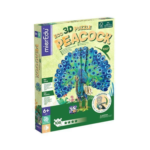 Puzzle Eco 3D Pavo Real-0