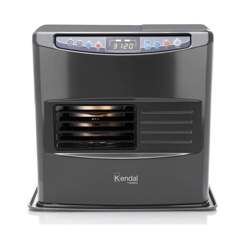 Estufa Calefactor A Parafina Kerosene 12000BTU LED Negro KPL-36 Kendal-0