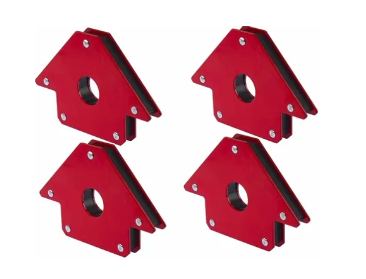 Pack 4 Escuadra Magnética Para Soldar 50 Lbs 110 Mm-1