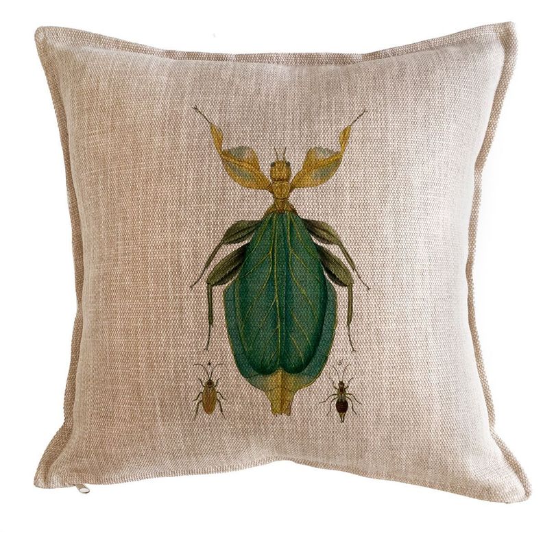 Cojin Antique Insect 45x45 Beige