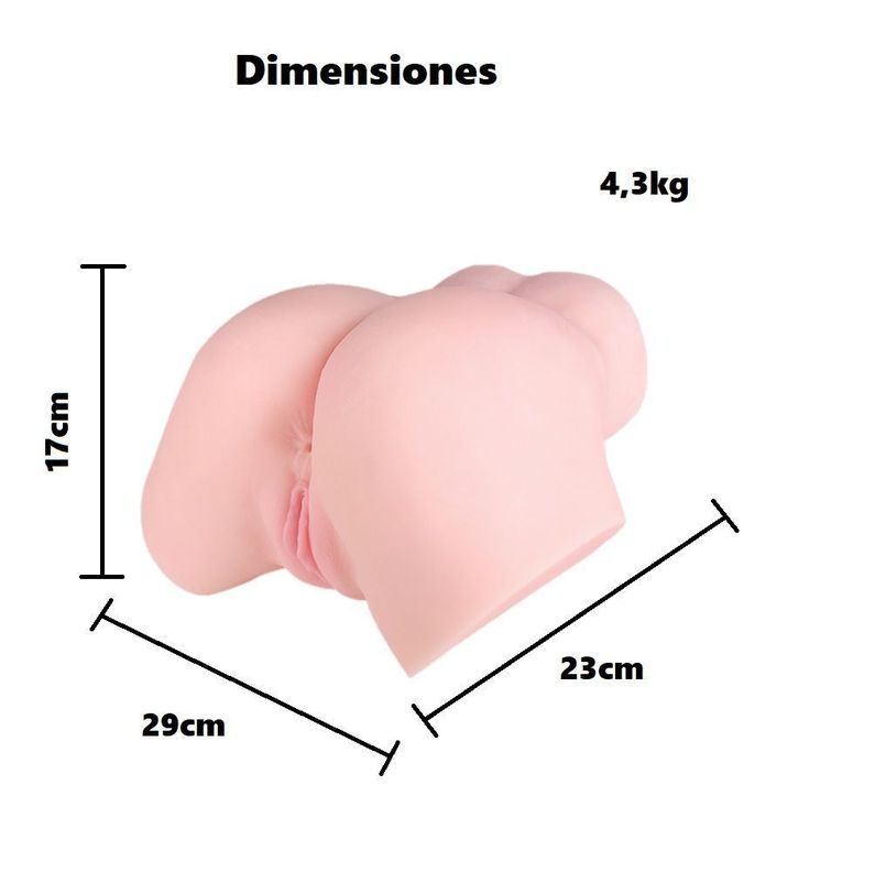 Hermosa Masturbador Masculino Vagina Ano Realista 4.3kg Grande-1