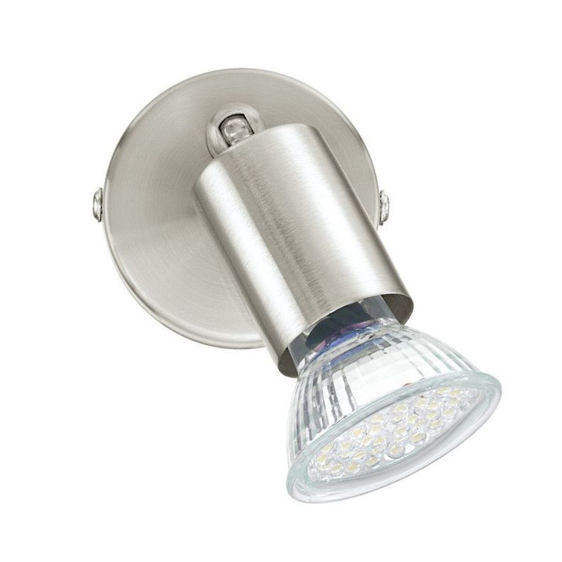 Lampara Sobrepuesto Buzz-Led Acero Niquel  LC GU10 incluida 1X3W cod.92595-0