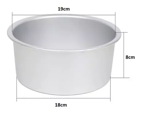 Molde Queque Redondo Molde Torta Molde Queques Aluminio 18cm-3
