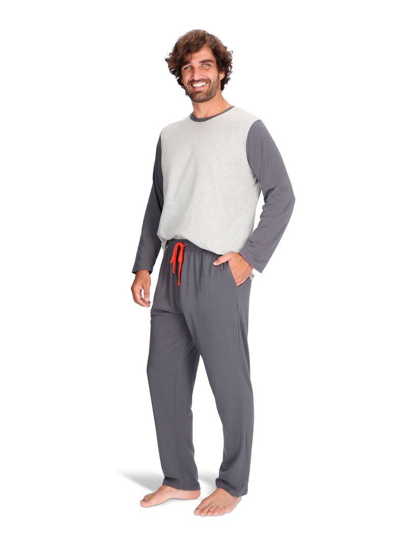 PIJAMA LARGO ALGODÓN.-0