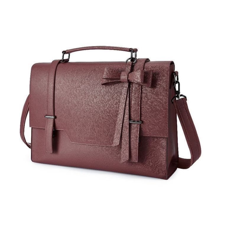 Ecosusi Bolso Maletín WORKS para laptop de hasta 15.6 '' - vino tinto-0