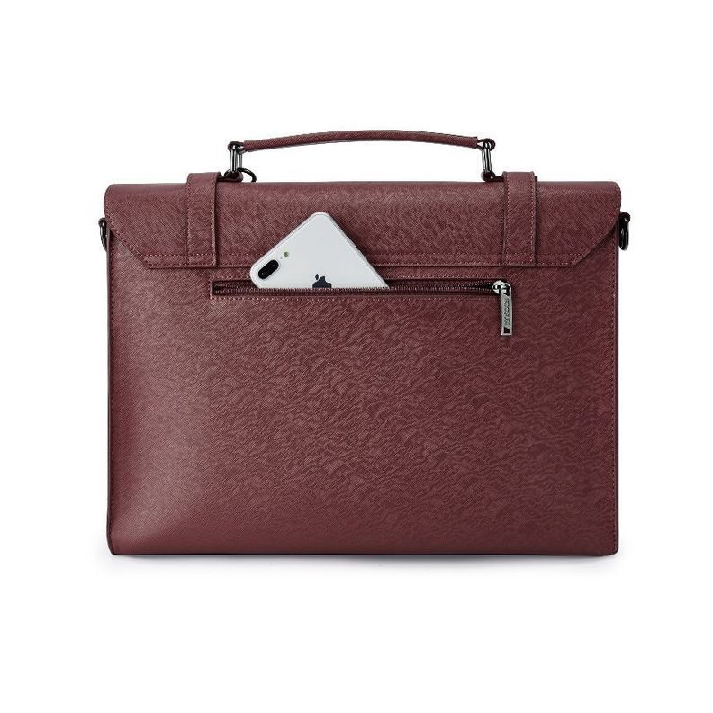 Ecosusi Bolso Maletín WORKS para laptop de hasta 15.6 '' - vino tinto-2