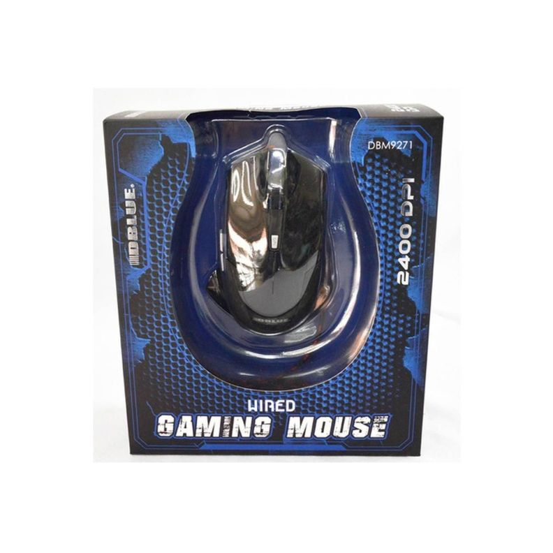 Mouse Gamer Alambrico USB 2400 DPI Negro Dblue-1