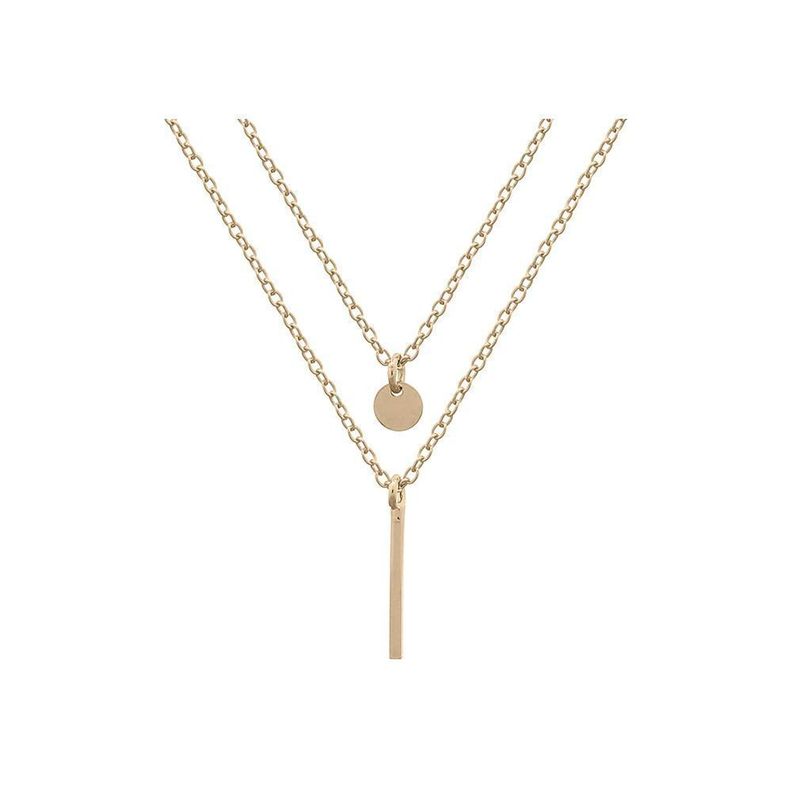 Cadena De Plata Con Baño De Oro Doble Capa - MABELITA-0