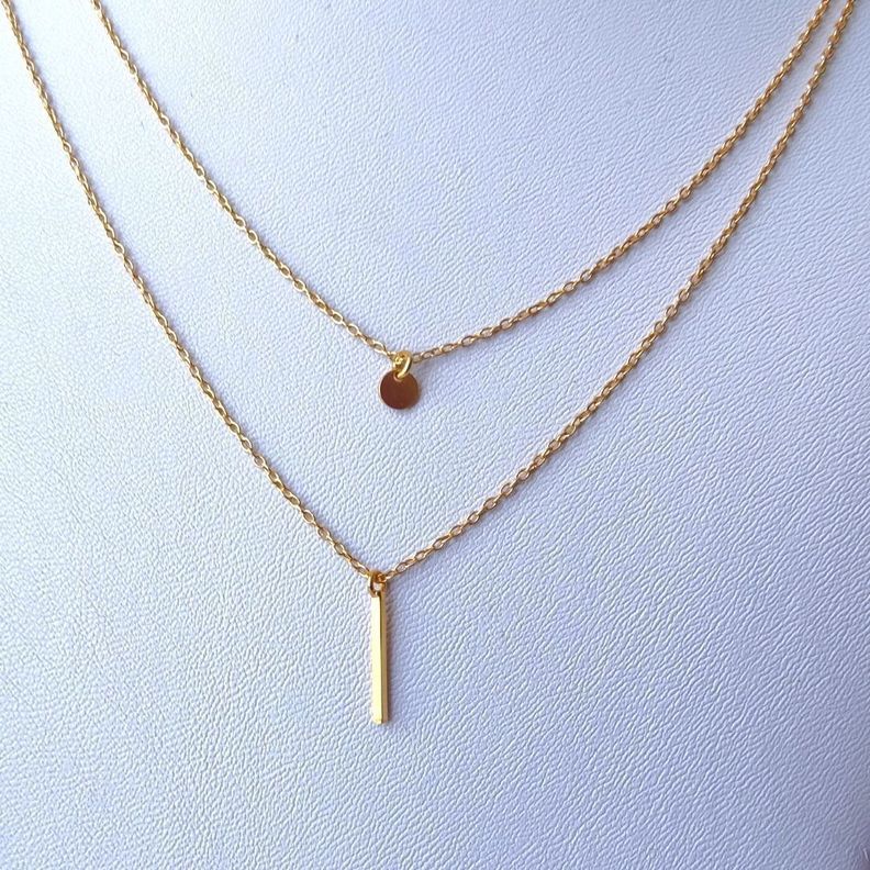 Cadena De Plata Con Baño De Oro Doble Capa - MABELITA-2