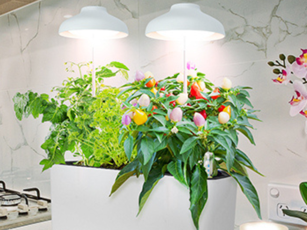 Macetero rectangular autorregante + LED indoor-0