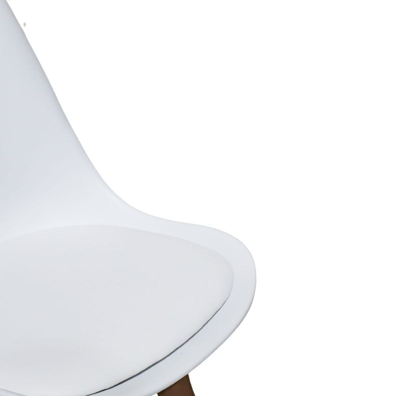 Silla Tulip acolchada blanca-3