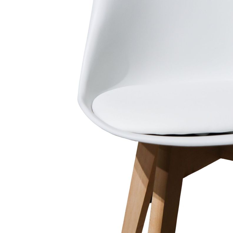 Silla Tulip acolchada blanca-2