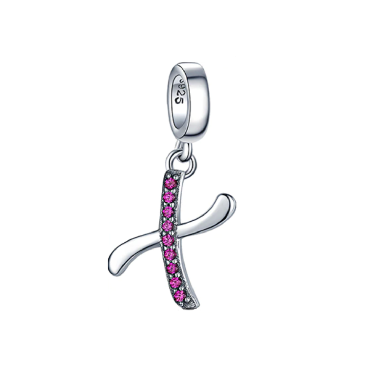 Charm Letra X en Plata Fina 925-0