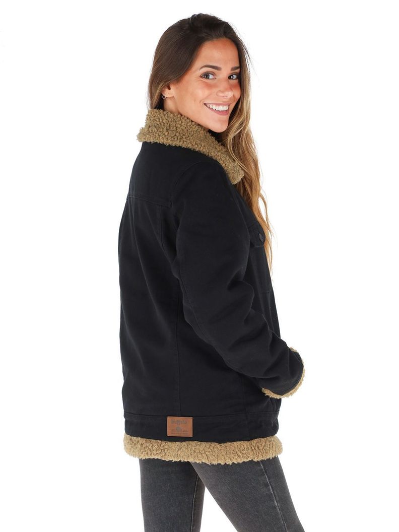 Chaqueta Jeans Reversible Turpis Negro Mujer-2