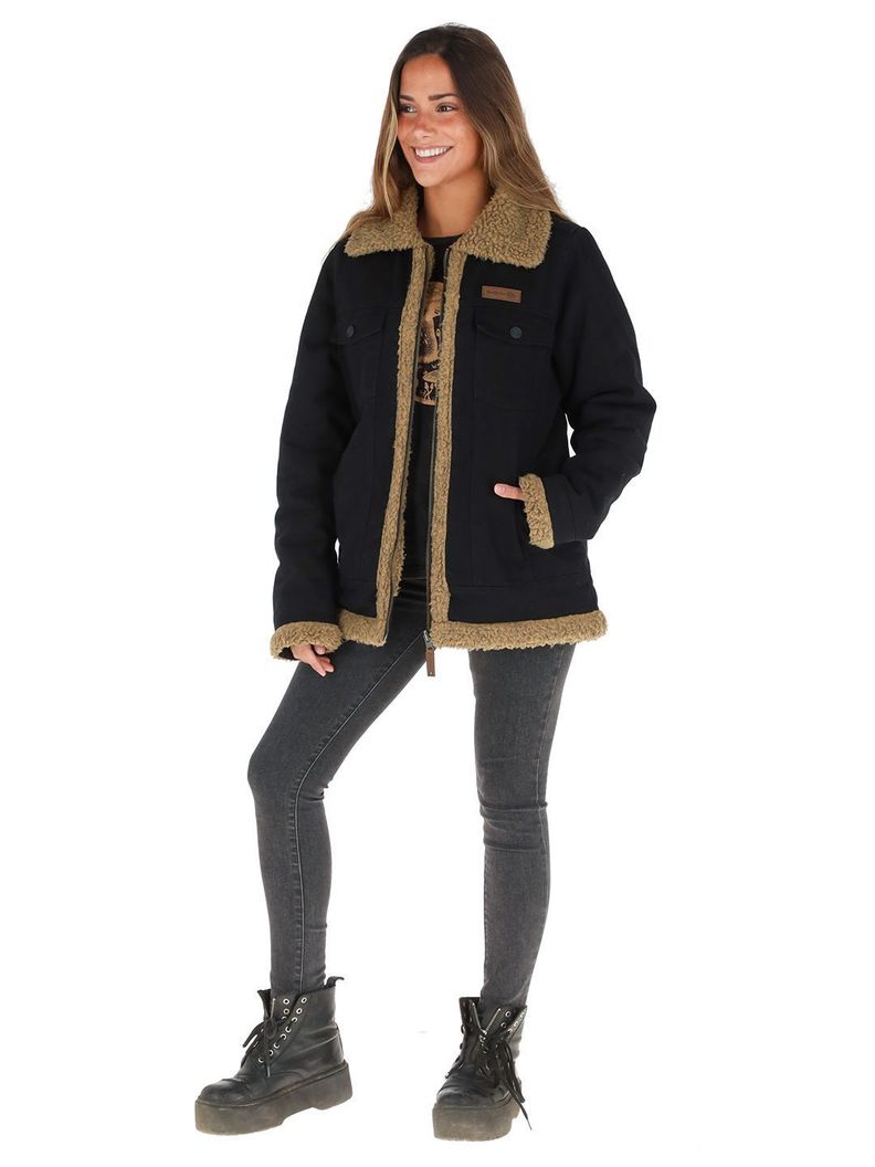 Chaqueta Jeans Reversible Turpis Negro Mujer-1